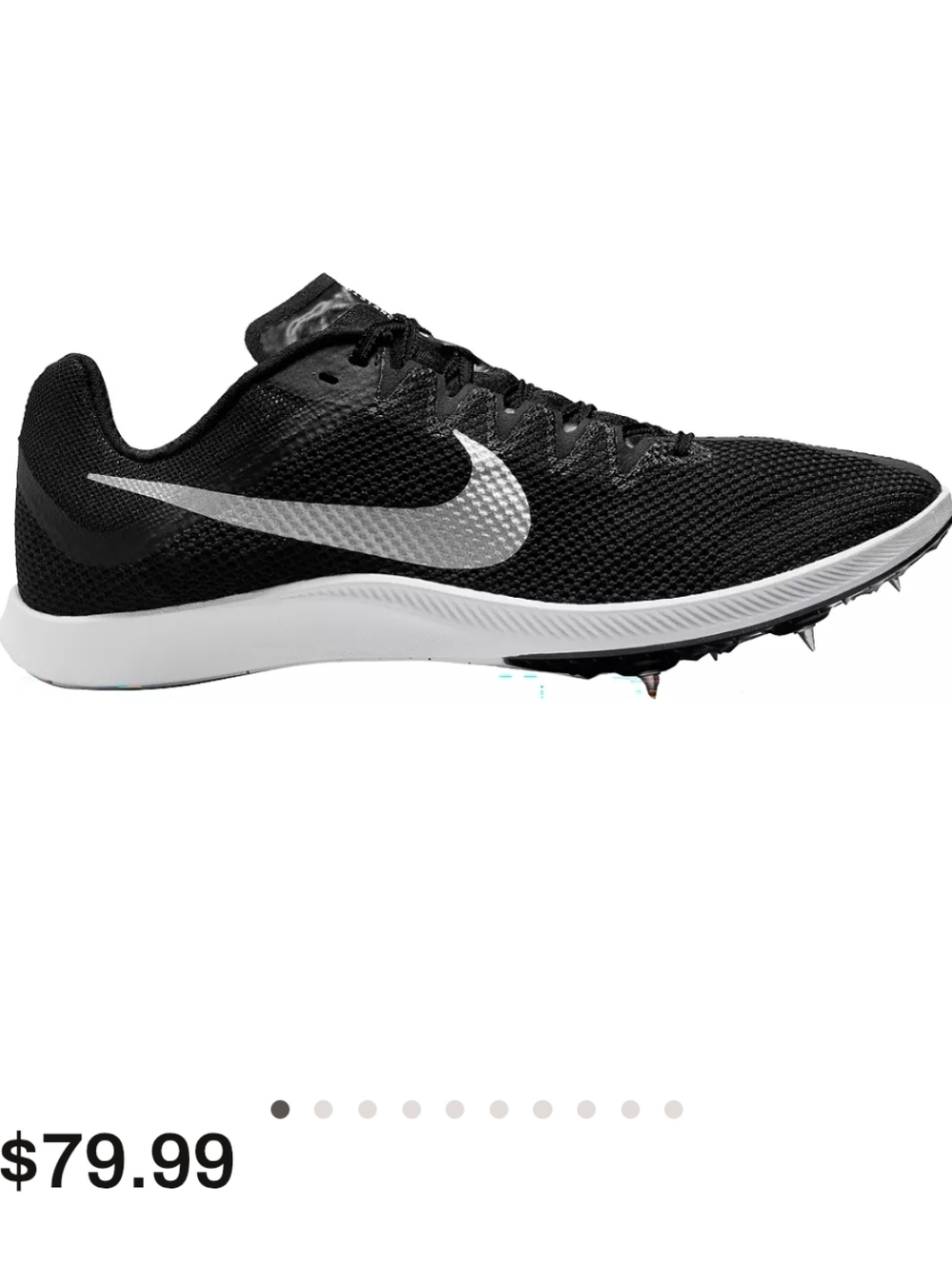 Nike Black and White Mesh Track Shoes